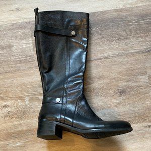 Franco Sarto Black Leather Riding Boots